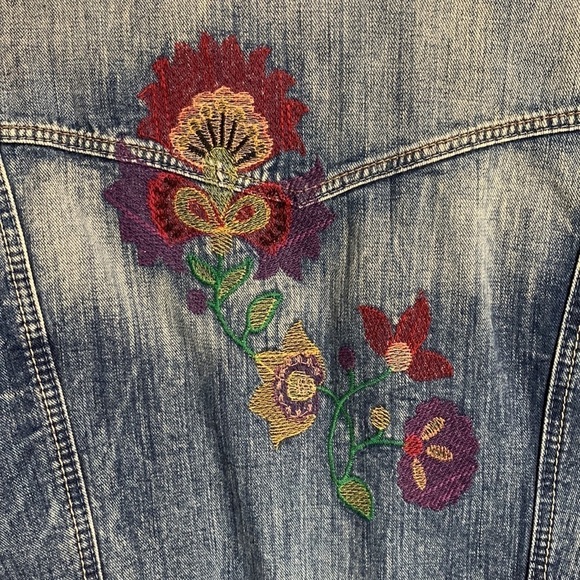 Mavi Jeans & Co Jean jacket, embroidered, Sz Large* See measurements - Picture 7 of 13